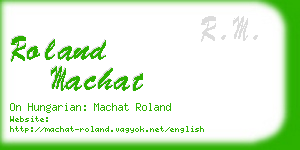 roland machat business card